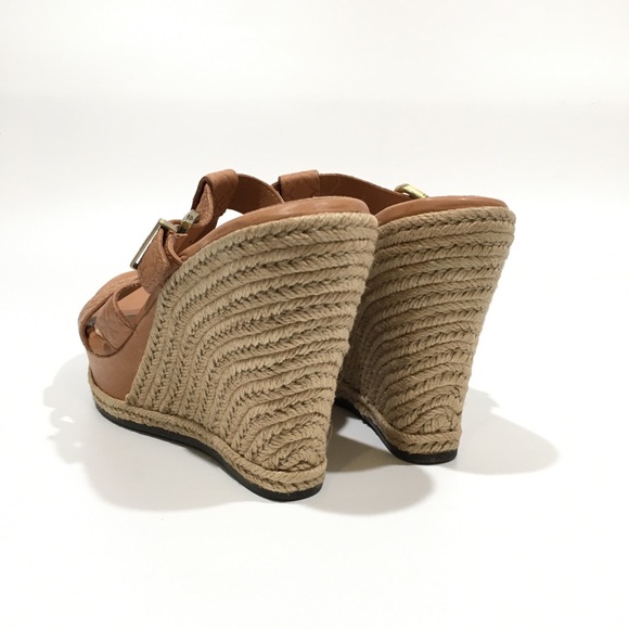 UGG Hedy Emboss Platform Wedge Espadrille Sandals -Chestnut -US 10 -NEW - Picture 2 of 7